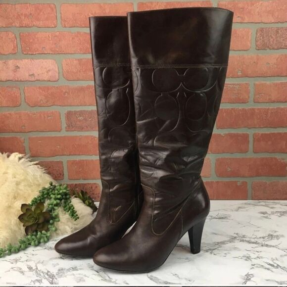COACH MILLIE HIGH HEELED BOOTS - Picture 1 of 7